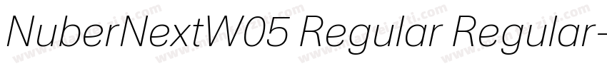 NuberNextW05 Regular Regular字体转换